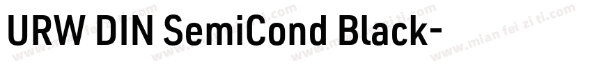URW DIN SemiCond Black字体转换